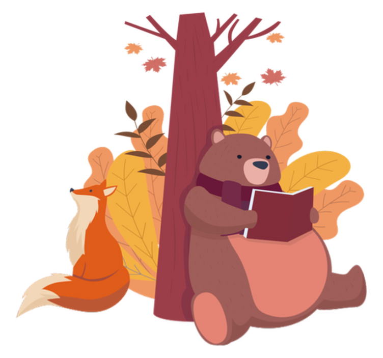 Animal vinyl rug with woodland creatures - TenStickers