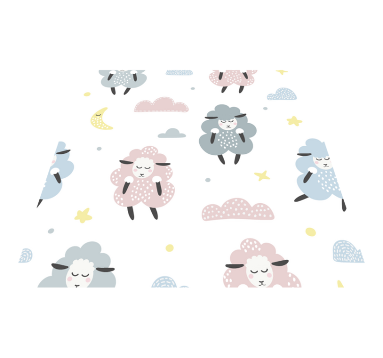 Animal vinyl rug sheep design for kids - TenStickers