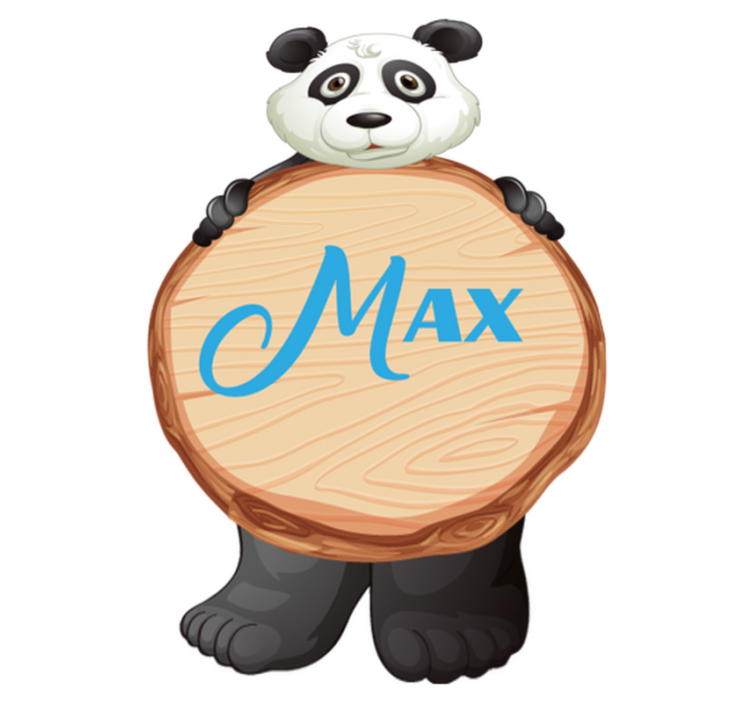 Panda personalized animal vinyl rug - TenStickers