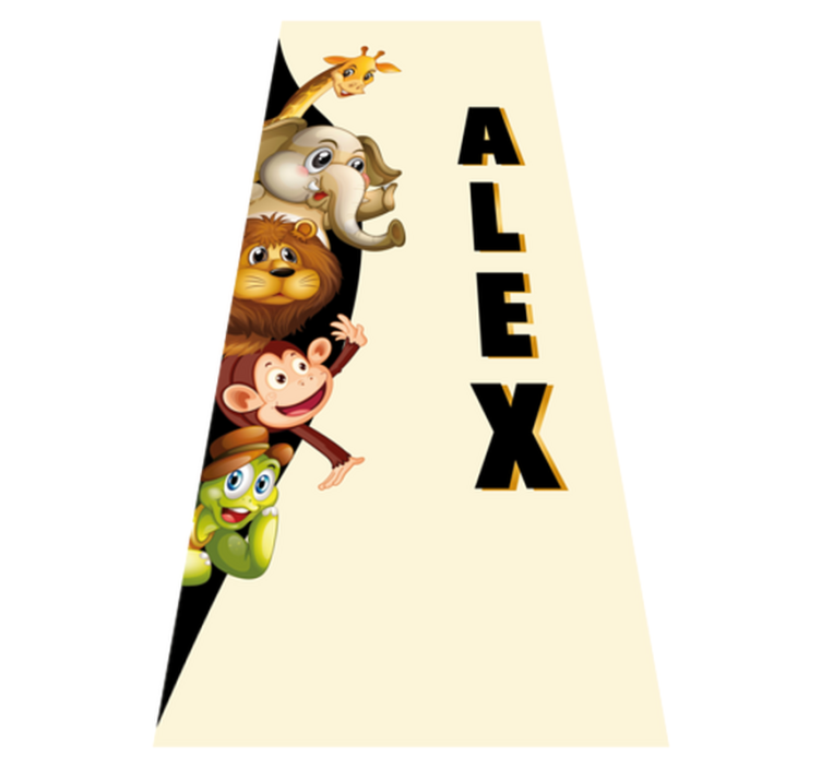 Animal vinyl rug 3d adorable creatures - TenStickers