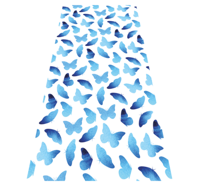 Painted butterflies animal vinyl rug - TenStickers