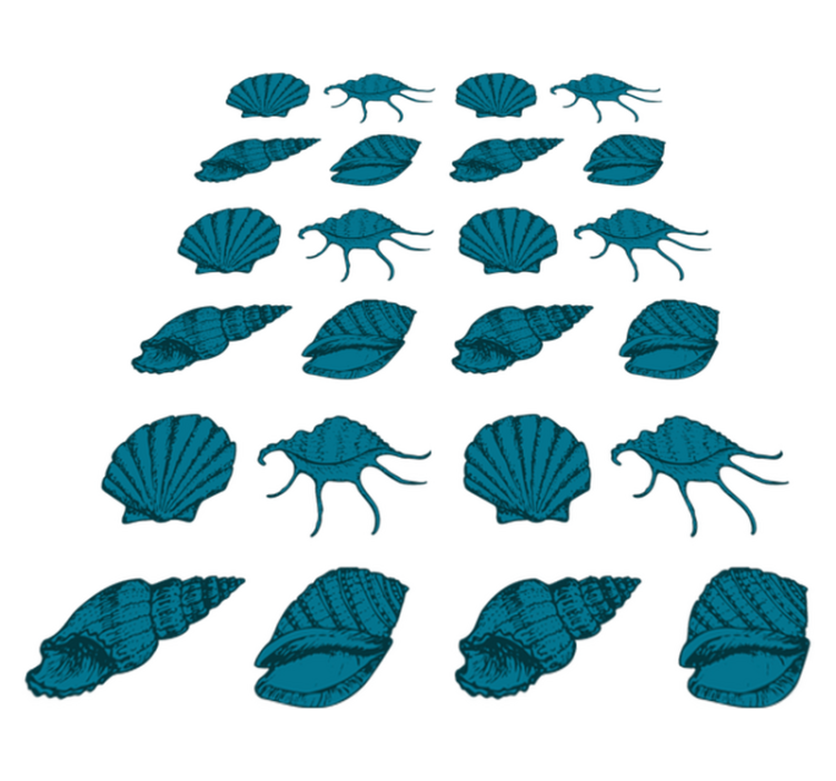 Seashell animals animal vinyl rug - TenStickers