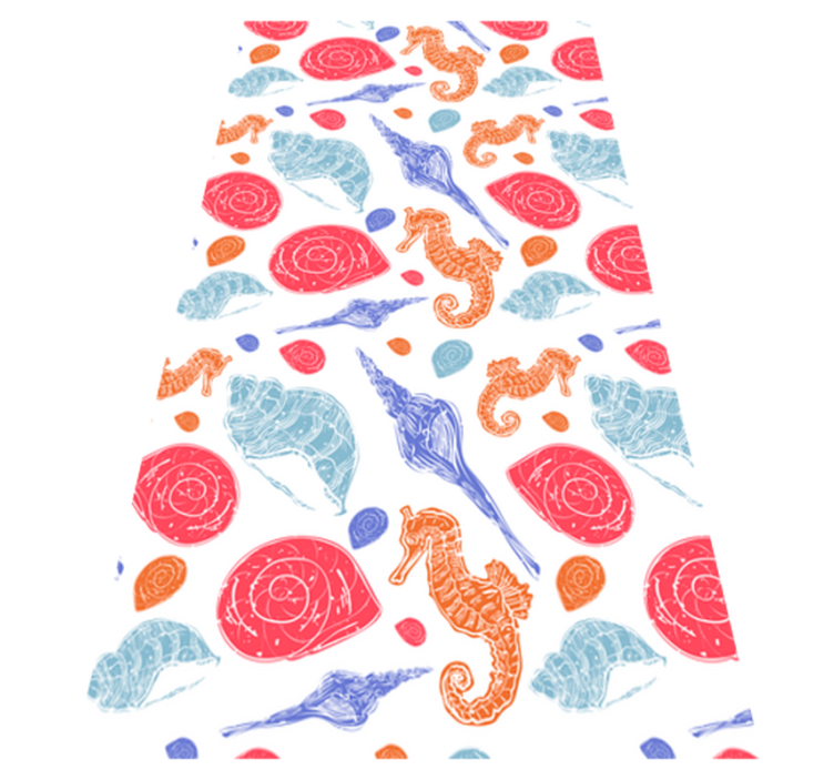 Animal vinyl rug undersea mosaic - TenStickers