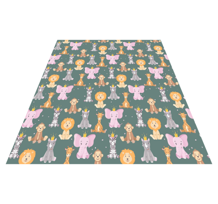 Animal vinyl rug with adorable animal design - TenStickers