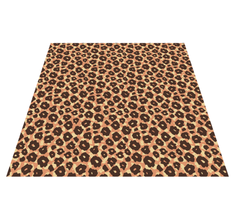 Animal vinyl rug velvety classic leopard print - TenStickers