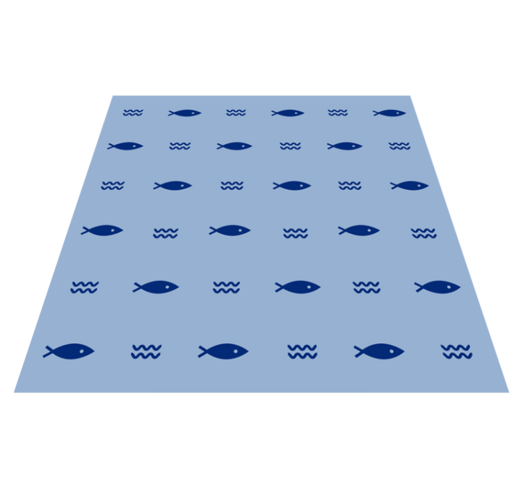 Animal vinyl rug with fish pattern design - TenStickers