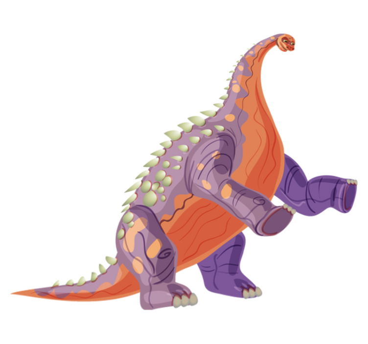 Animal vinyl rug colorful dino character - TenStickers