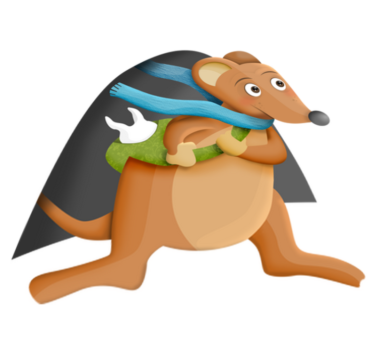 Teeth mouse animal vinyl rug - TenStickers