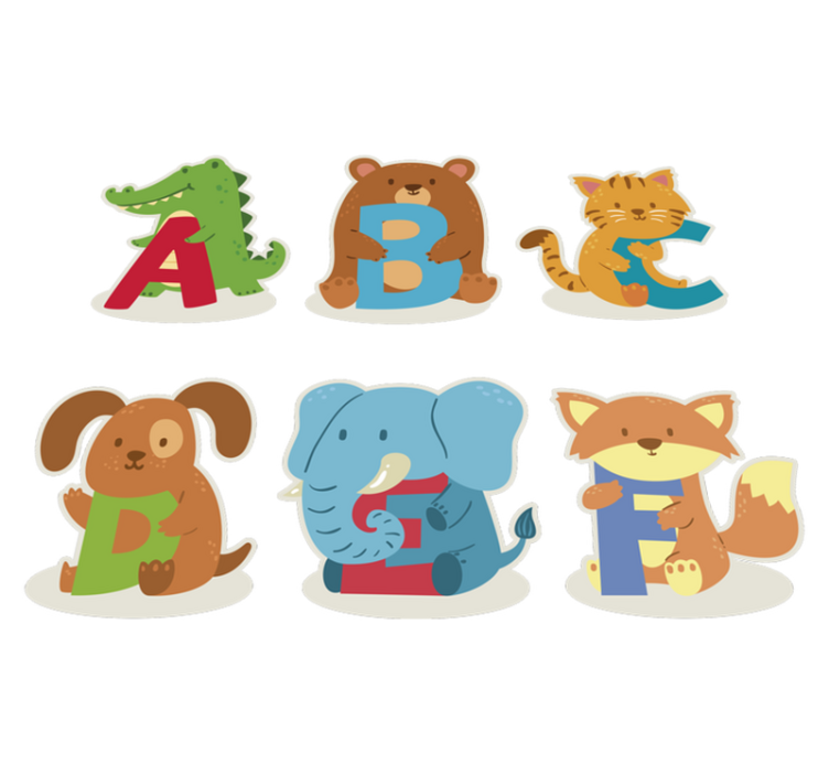 Animal vinyl rug alphabet with animals - TenStickers