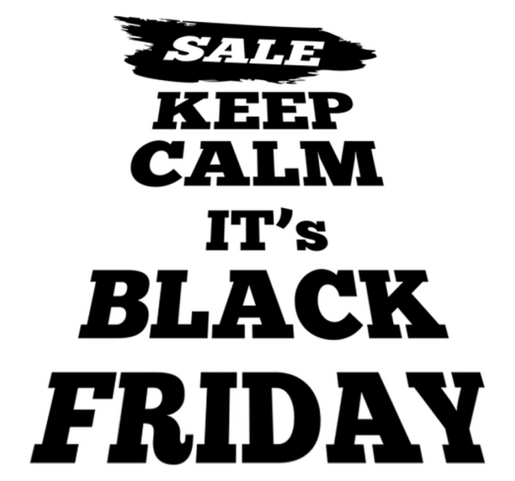 Black friday vinyl rug promotional sale flag - TenStickers