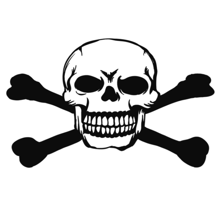 Halloween vinyl rug car skull - TenStickers