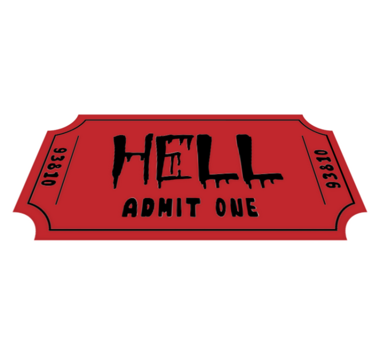 Halloween vinyl rug ticket to hell - TenStickers
