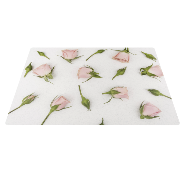 Romantic spring flower floral vinyl rug - TenStickers