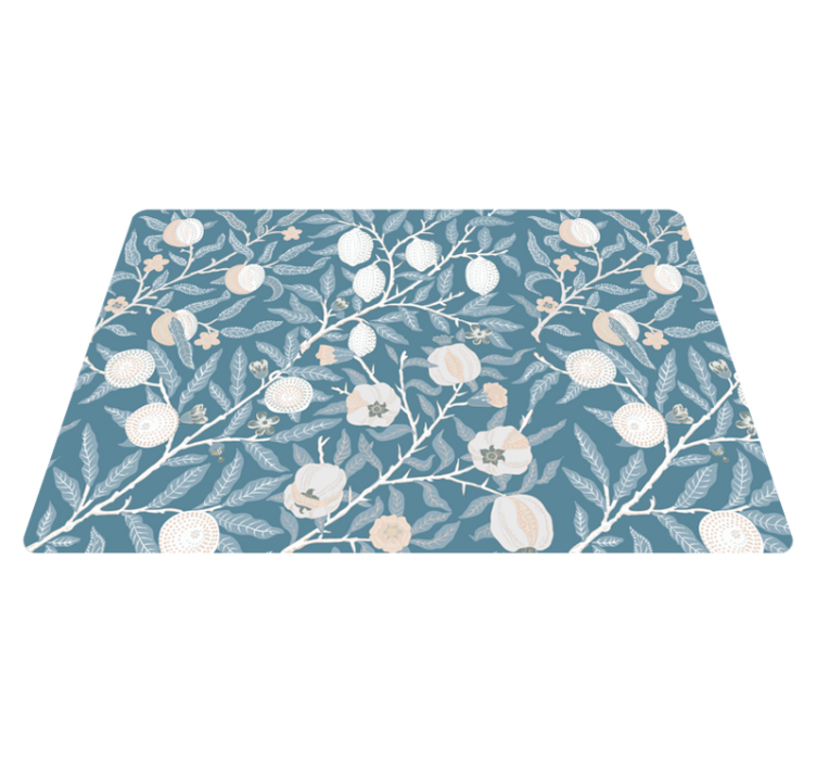 Fancy vintage pattern floral vinyl rug - TenStickers