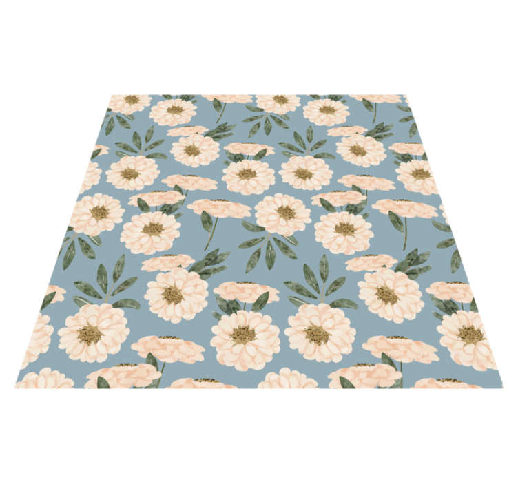 Floral vinyl rug in exotic colors - TenStickers