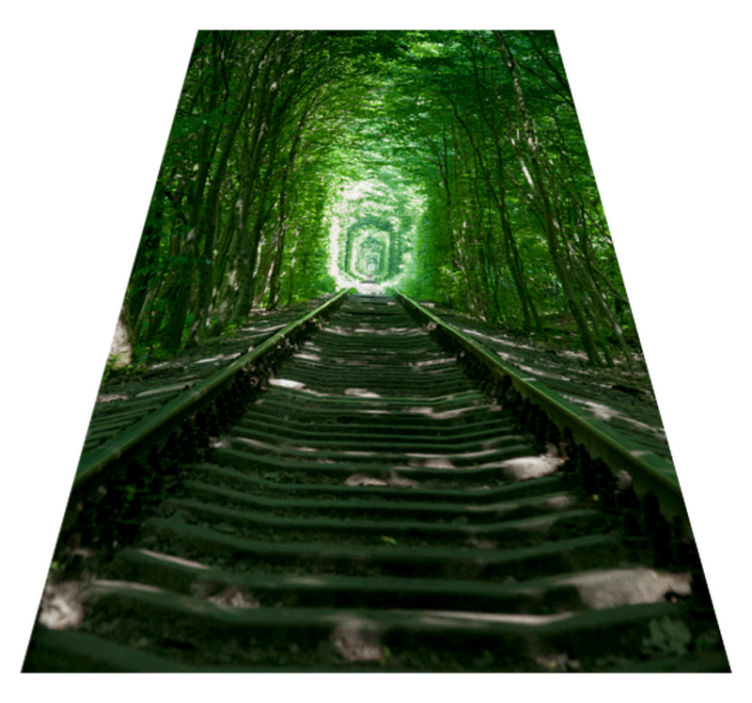 Floral vinyl rug featuring trails and trees - TenStickers