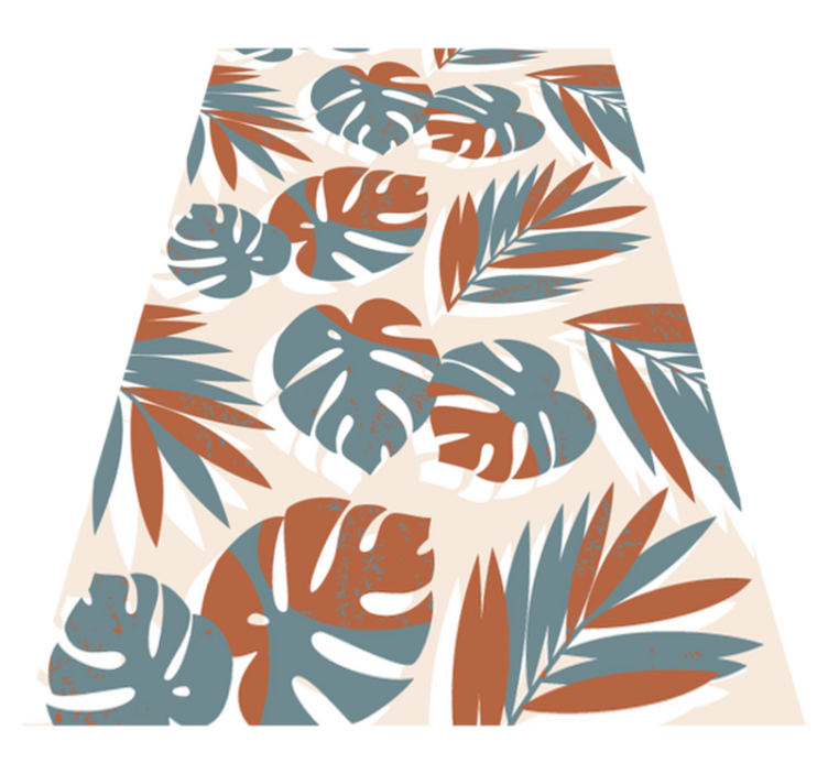 Floral vinyl rug with big green monster plants - TenStickers