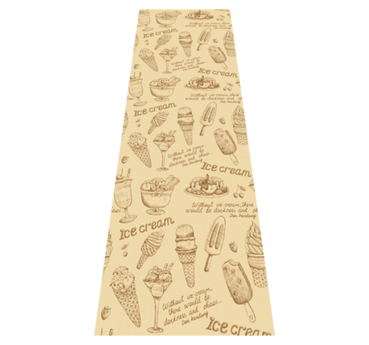 Kitchen vinyl rug vintage ice creams - TenStickers