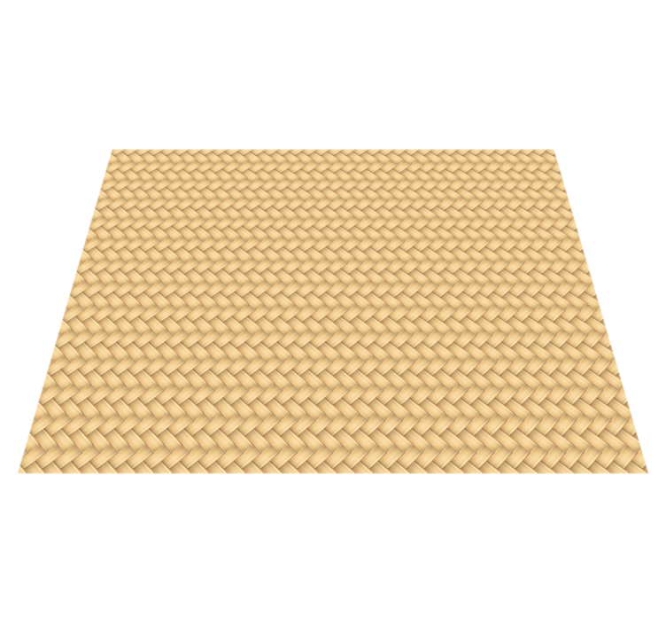 Wicker dining room vinyl rug - TenStickers