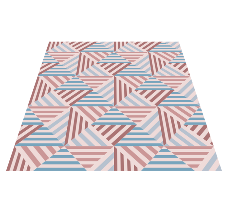 Dining room vinyl rug with abstract geometry design - TenStickers