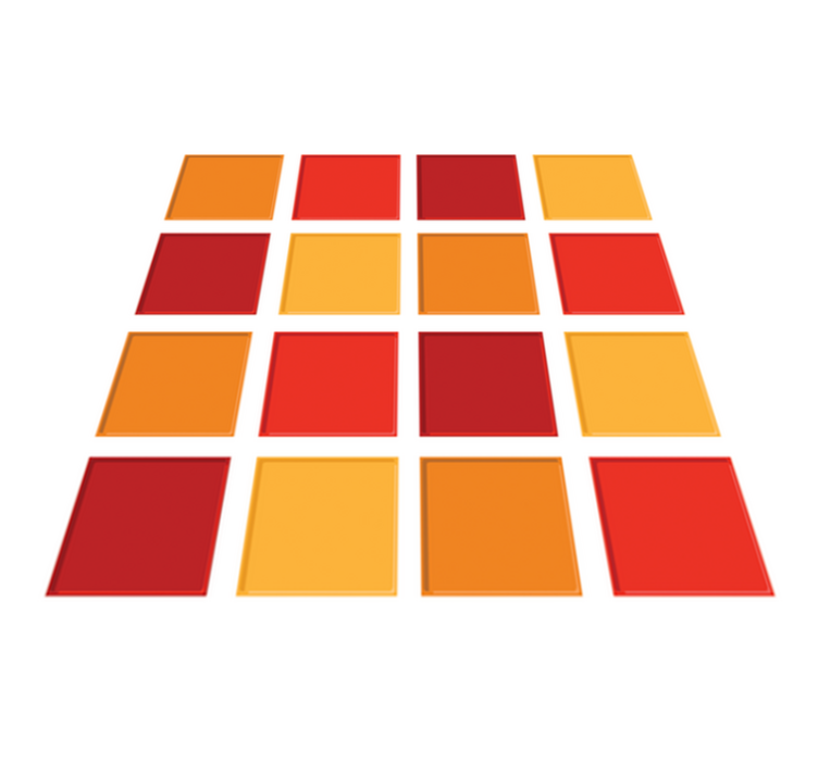 Warm tiles bathroom vinyl rug - TenStickers