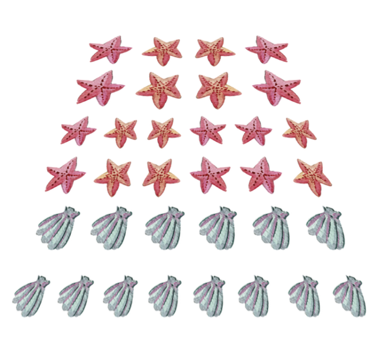 Bathroom vinyl rug starfish design - TenStickers
