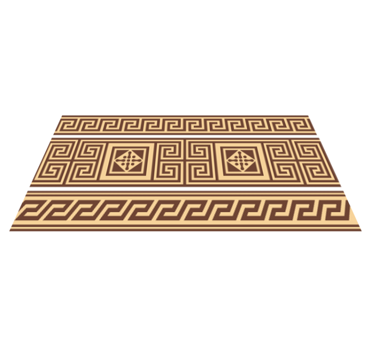 Bathroom vinyl rug with greek key design - TenStickers