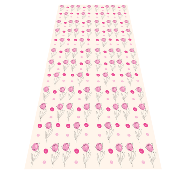 Floral vinyl rug bougainvillea pattern - TenStickers