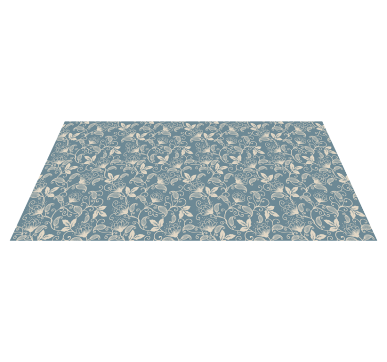 Floral vinyl rug with flower design - TenStickers
