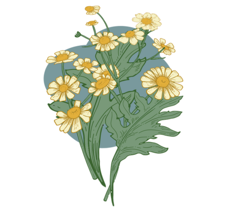 Vivid bloom composition floral vinyl rug - TenStickers