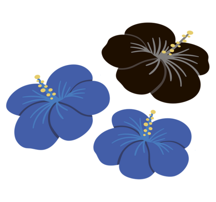 Hibiscus floral arrangement floral vinyl rug - TenStickers