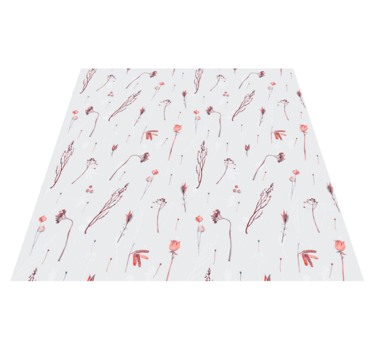 Floral vinyl rug with delicate floral design - TenStickers