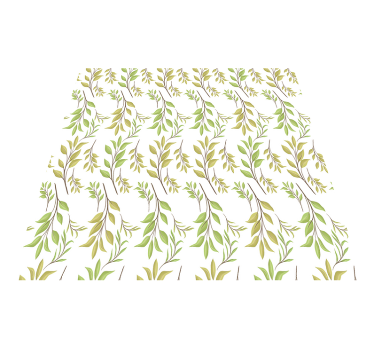 Floral vinyl rug in lush green design - TenStickers