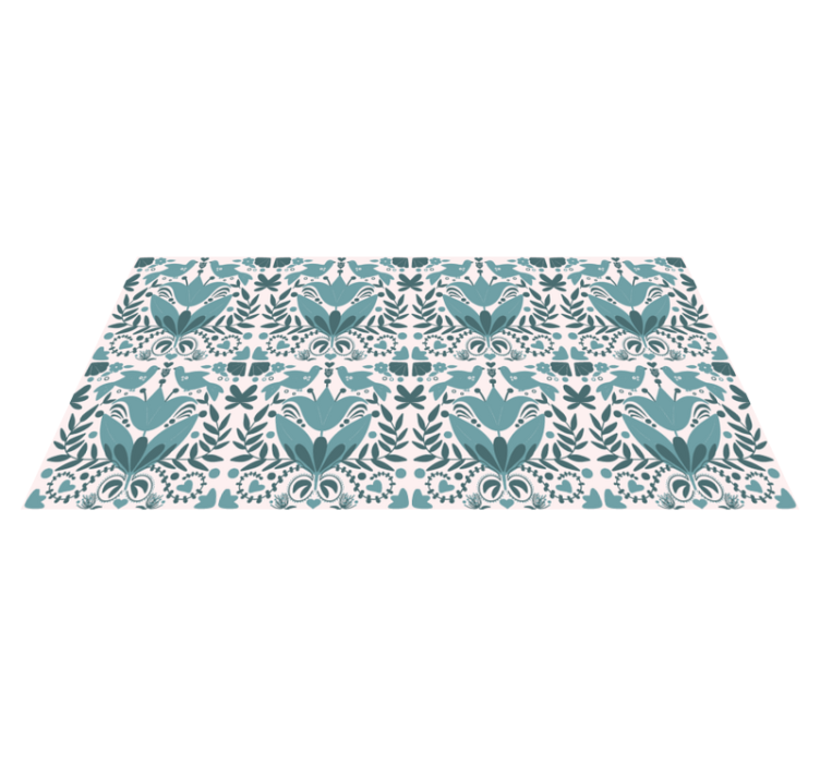 Floral print concept floral vinyl rug - TenStickers