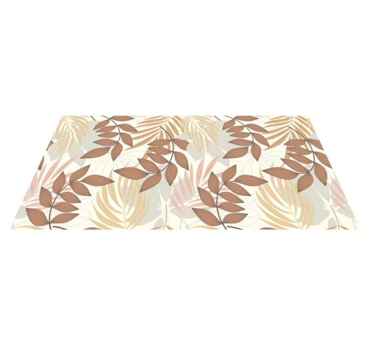 Floral vinyl rug inspired by elegant leaves - TenStickers