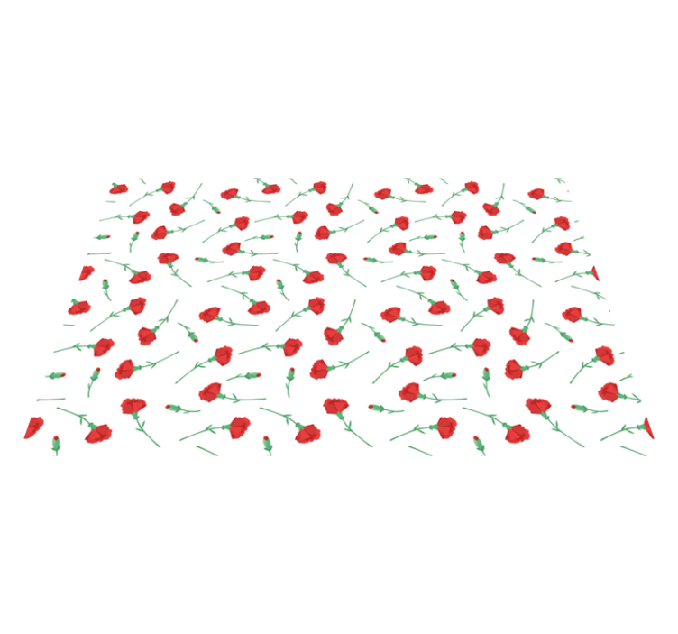 Flower rug carnation pattern - TenStickers