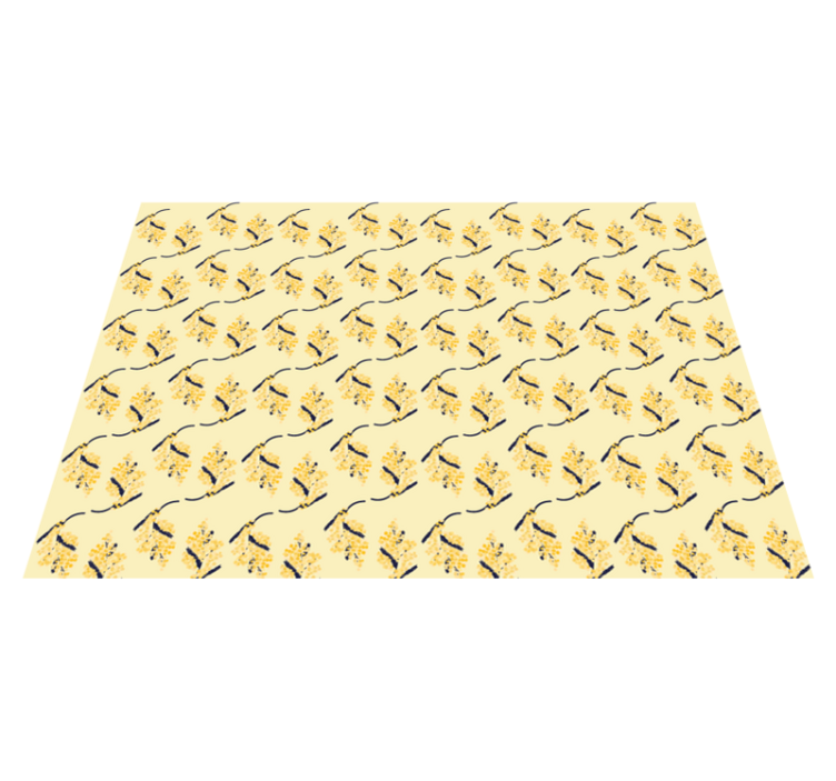 Flower rug mimosa patterns - TenStickers