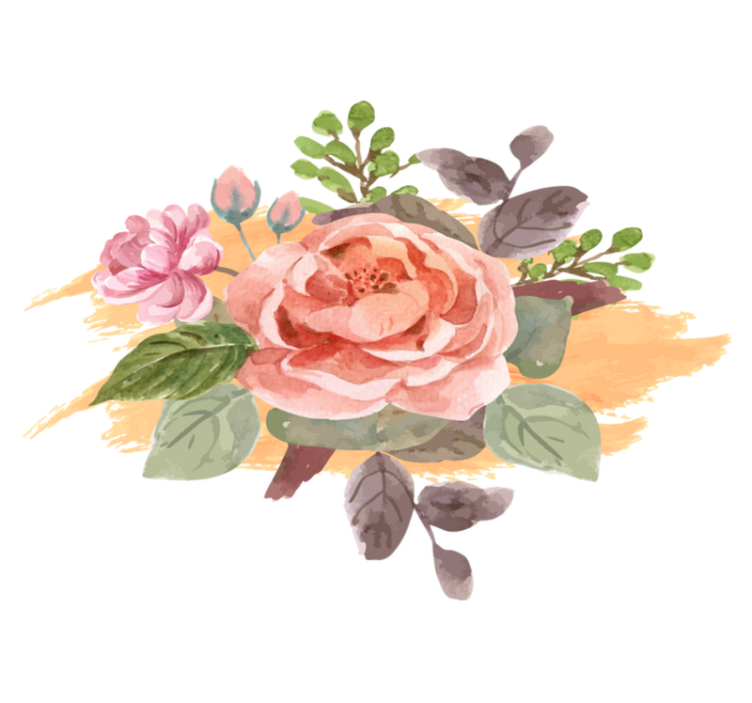 Flower rug blush bloom arrangement - TenStickers