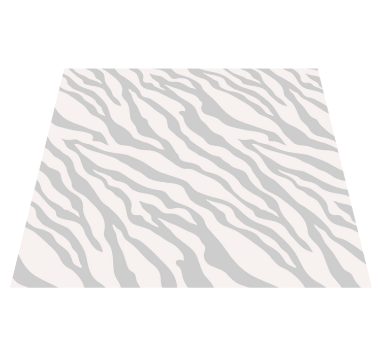 Animal print vinyl rug light gray zebra pattern - TenStickers