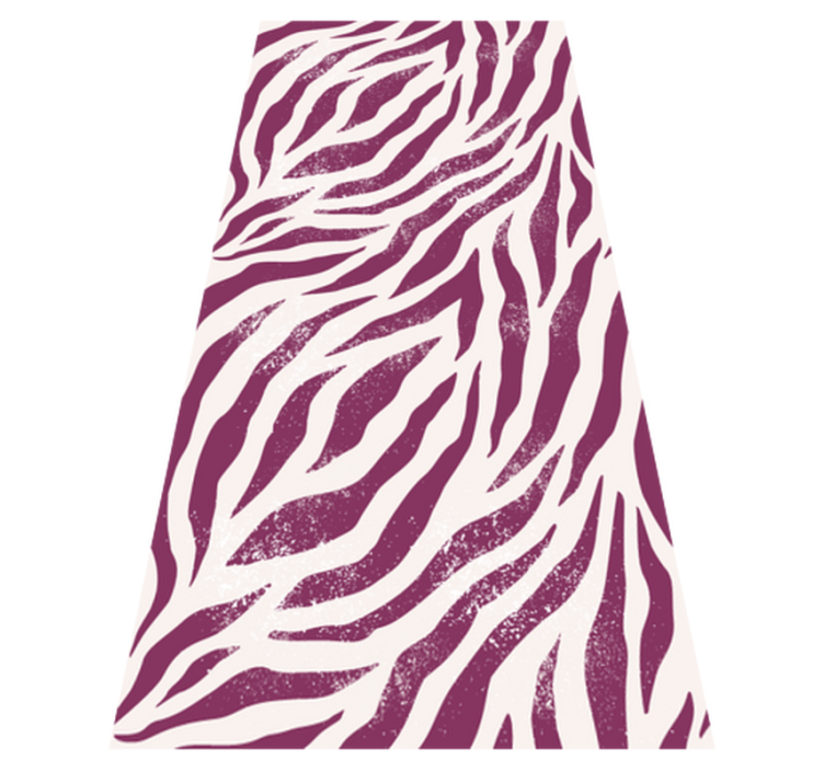 Animal print vinyl rug in purple and white zebra - TenStickers