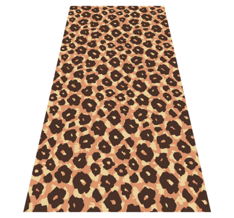 Animal print vinyl rug velvety classic leopard style - TenStickers