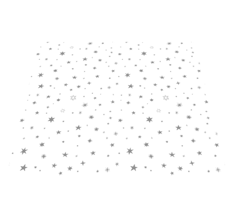 Star vinyl rug in gray with white stars - TenStickers