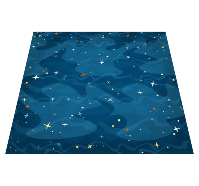 Star vinyl rug in starry camouflage design - TenStickers