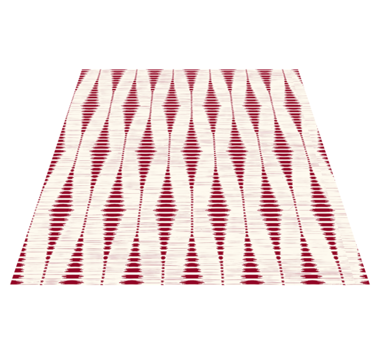Red rabaul ikat geometric vinyl rug - TenStickers