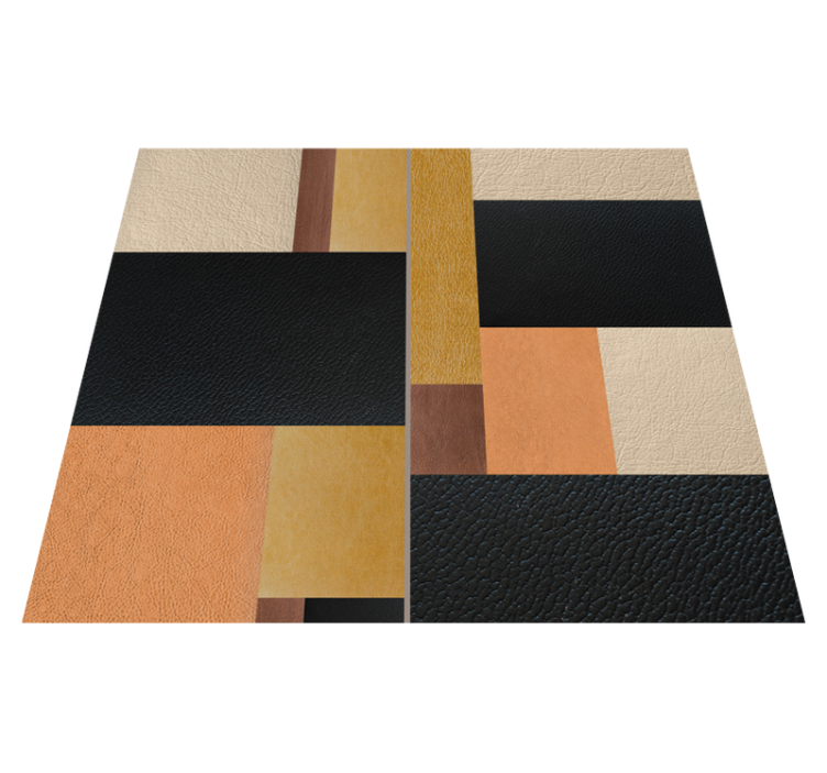 Geometric vinyl rug geometric textured blocks - TenStickers