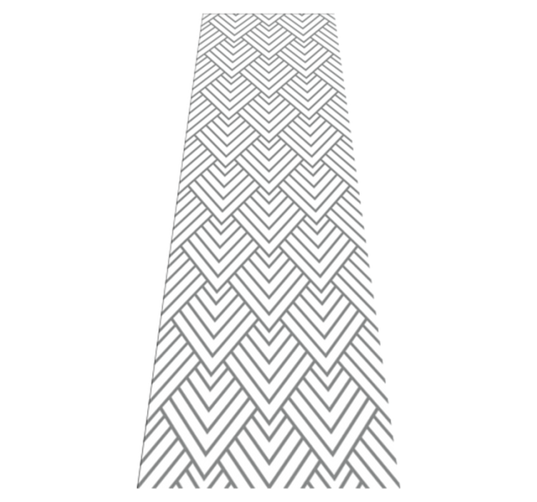 Geometric vinyl rug with white triangle pattern - TenStickers