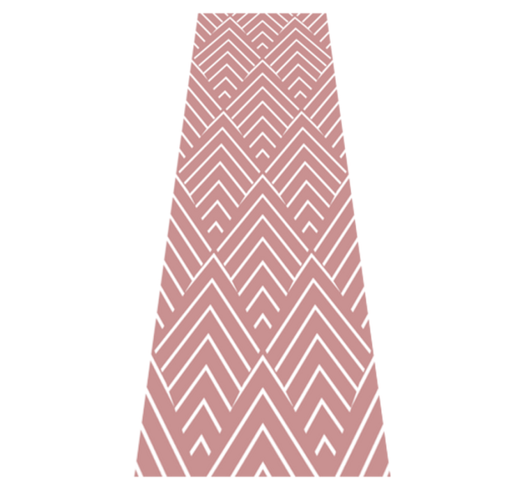 Geometric vinyl rug red parallelograms and hexagons - TenStickers