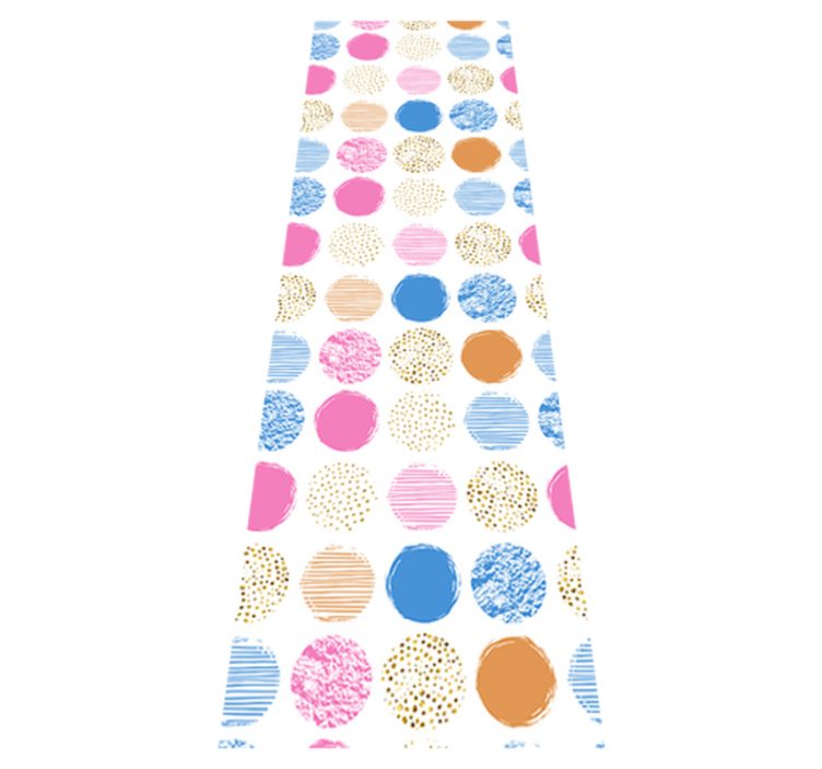 Geometric vinyl rug with colorful dot pattern - TenStickers