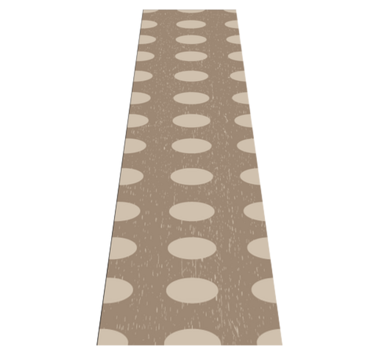Geometric vinyl rug with brown circle pattern - TenStickers