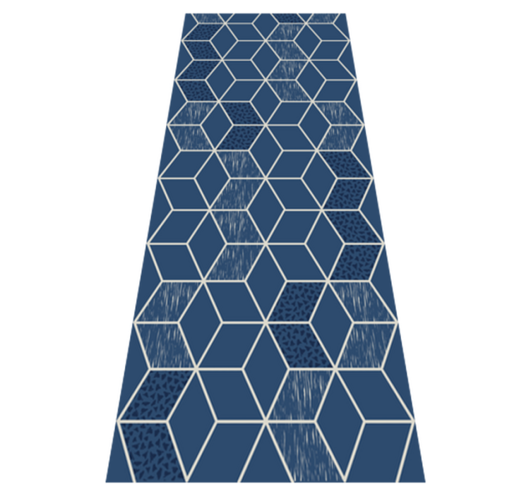 Distressed vittoria geometric vinyl rug - TenStickers